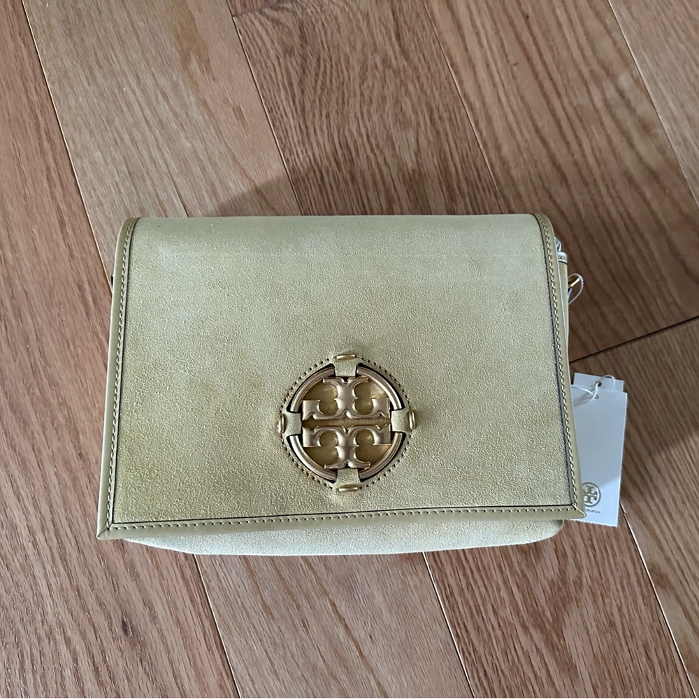 Tory Burch Miller Suede Small Messenger Bag.